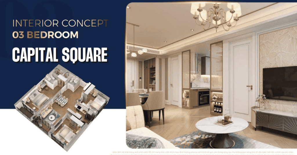 Căn Hộ 3 Phòng Ngủ Capital Square – Không Gian Sống Rộng Rãi, Tiện Nghi